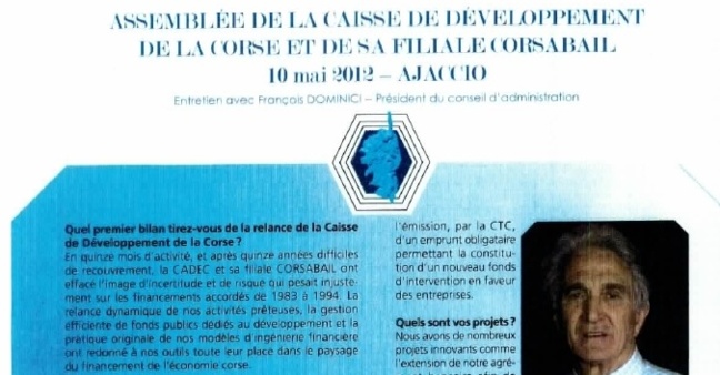 Paroles de Corse : Assemblée de la CADEC et de sa filiale Corsabail